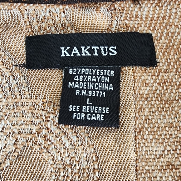 Kaktus Women's Quilted Patchwork Open Jacket‎ Women's Large - Picture 5 of 5